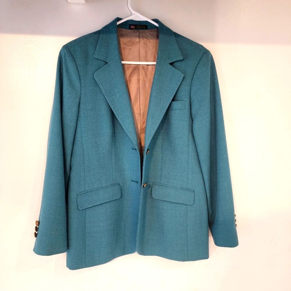 Green women's blazer size 4